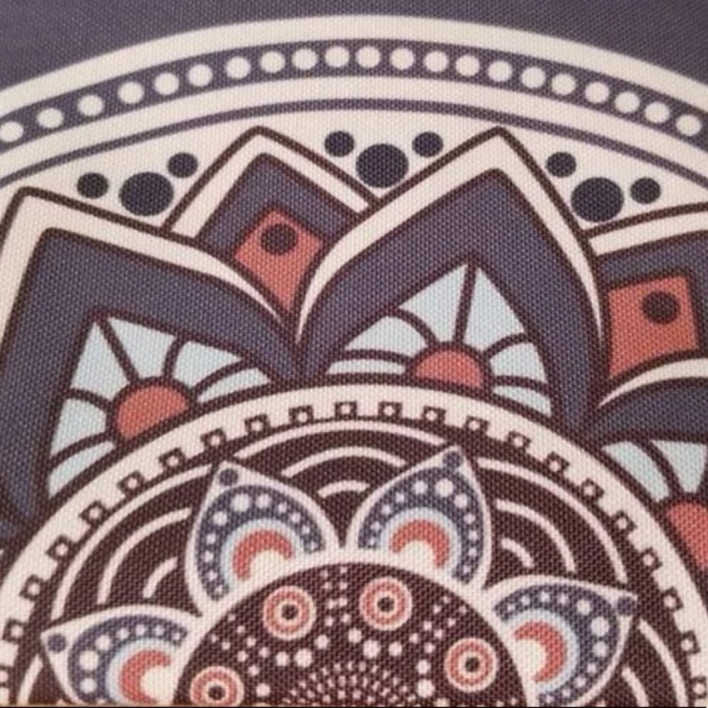 New Bohemian Mandala Graphic Blue Red Tan Artistic Multicolour Coin Purse - Picture 8 of 8